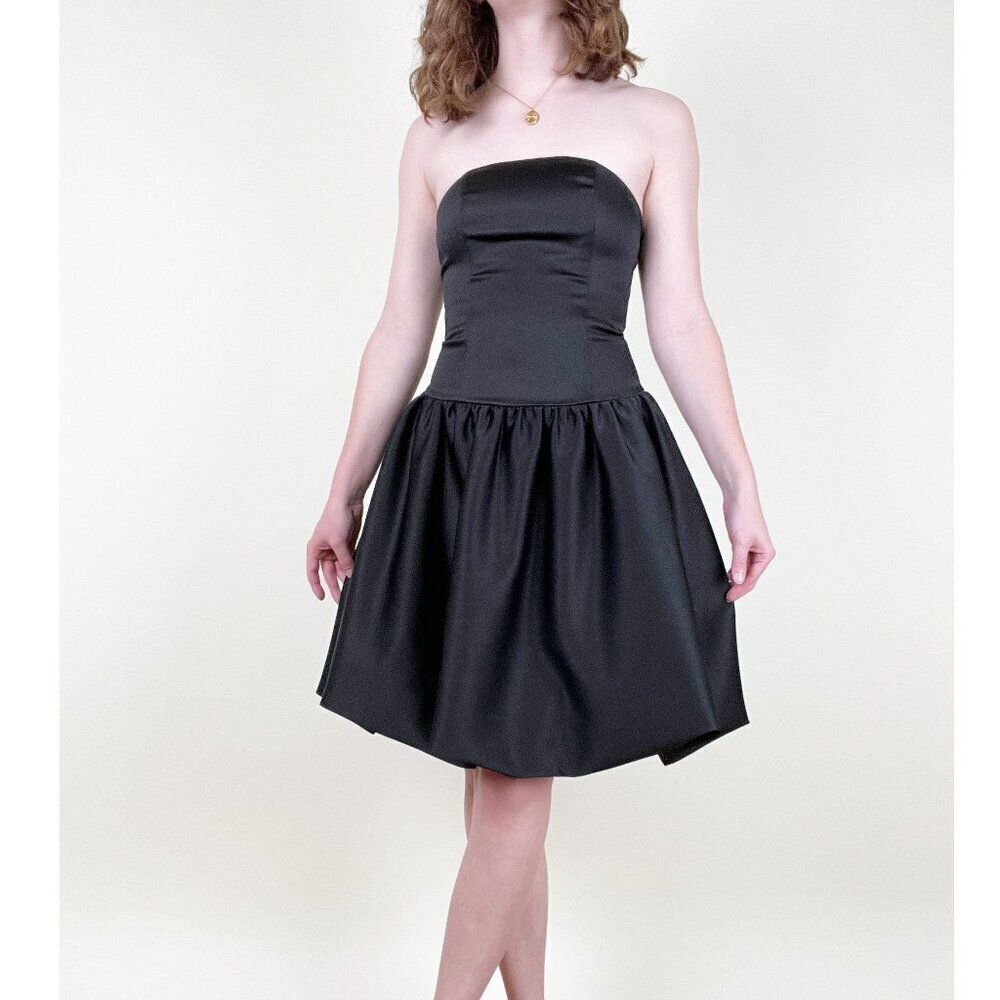 Vintage Bubble Skirt Drop Waist Mini Midi Dress Wedding Guest Whimsigoth Y2K 90s